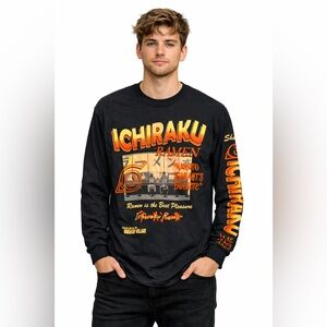 🔥 NWOT! Naruto Shippuden Japanese Anime Long Sleeve T-shirt